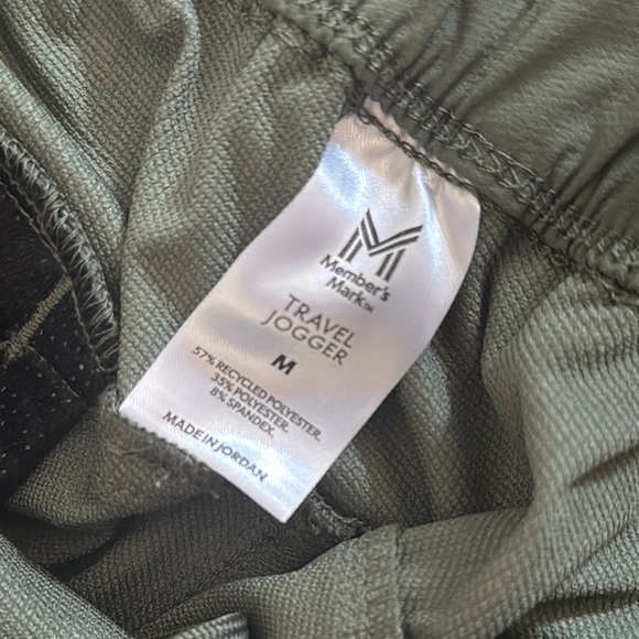 Men's Olive Green Members Mark Joggers - Picture 4 of 7